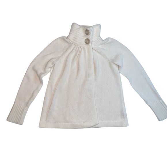 Old Navy Sweater Womens Medium Wrap Ponch Long Sleeve Cottagecore High Neck Cape - Picture 5 of 13